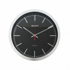 Часы настенные APEYRON круг D300*35 черный металл плавный ход (1х AA нет в компл) ML200929